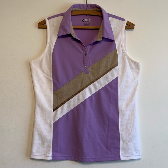 Izod X-Treme Function Golf Sleeveless Polo, Size M - Picture 1 of 3